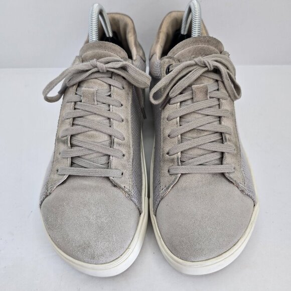 Birkenstock | Bend 'Whale Gray' tan suede neutral lace-up sneakers | WMS 9 - Picture 2 of 11